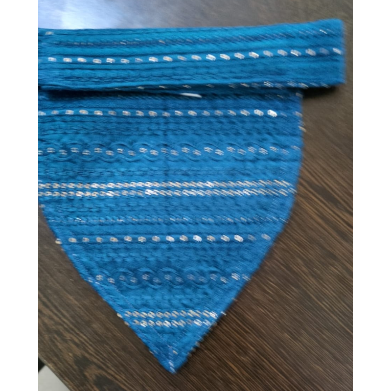 Peacock Blue Zari Bandana