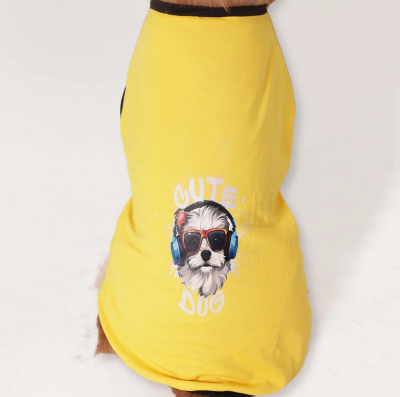 Cute Dog Graphic T-Shirt (Yellow)